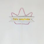 TOPPERS FELIZ CUMPLEAÑOS DE CORONA CON LUCES - Imagen 2
