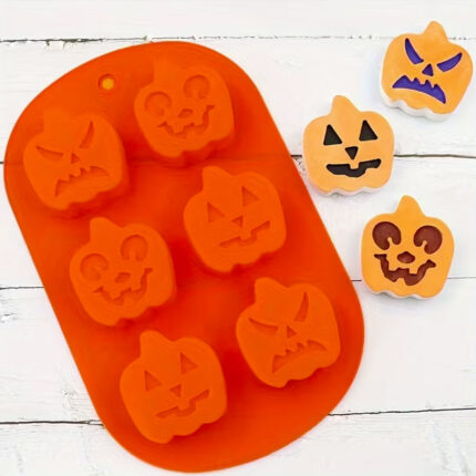 Molde de Silicona Halloween para Chocolates 6 Calabazas